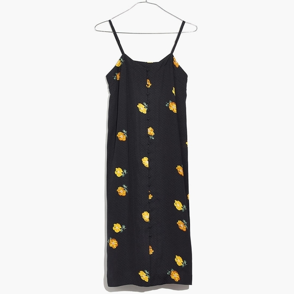 MADEWELL NWT Button Front Slip Dress Size 00 - Picture 4 of 9